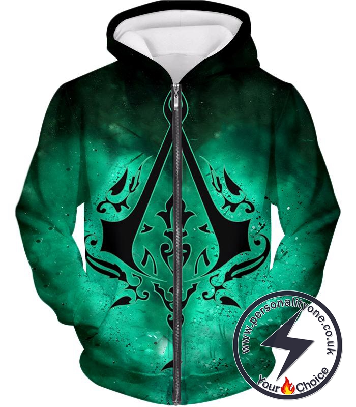 Super Cool Logo Assassin's Creed Ultimate Graphic Promo Zip Up Hoodie